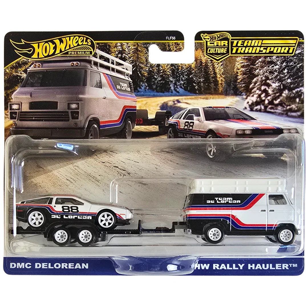 Mattel - Hot Wheels 2025 Team Transport Case F DMC Delorean & HW Rally Hauler #78