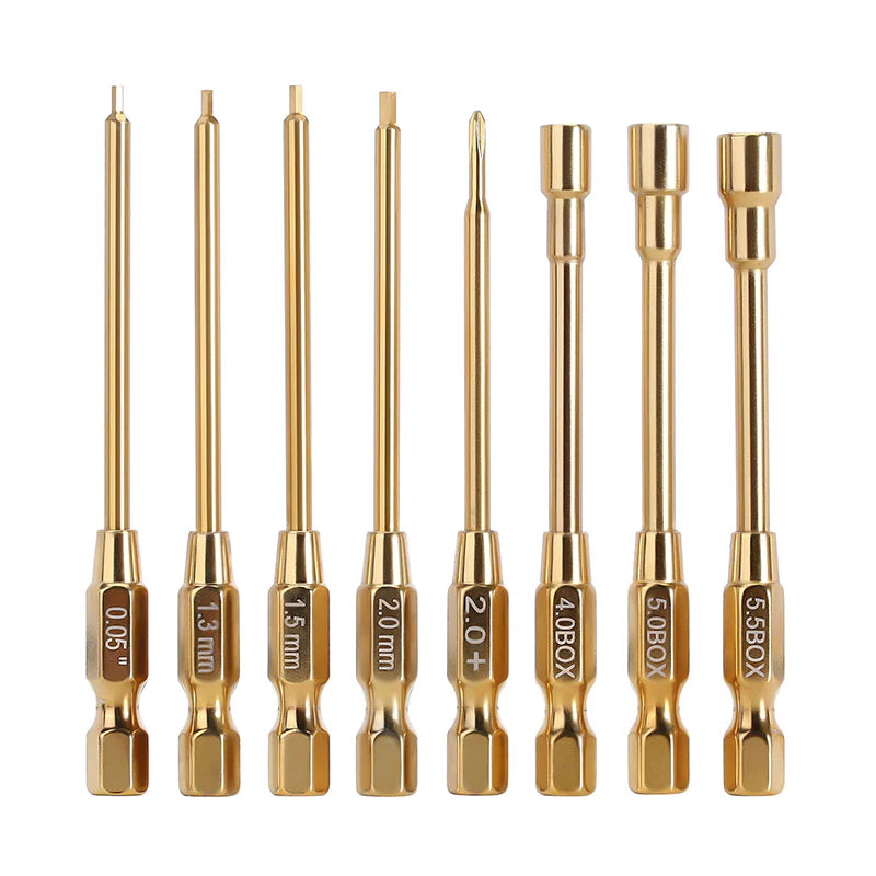 INJORA - 8-in-1 Hex, Phillips Screwdriver, Nut Drivers Quick Change Tool Kit for 1/24 1/18 Mini RC