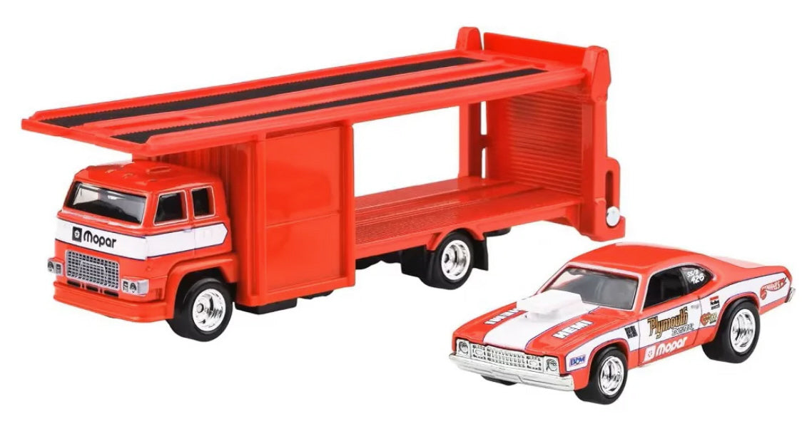 Mattel - Hot Wheels 2025 Team Transport Case G '73 Plymouth Duster & Second Story Lorry #82