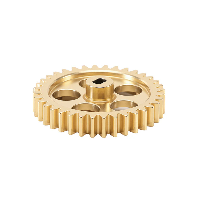 INJORA - Brass Transmission Main Gear with Plastic Motor Pinion for Losi Micro-B Micro-T - 11T/36T Gears (As Stock)