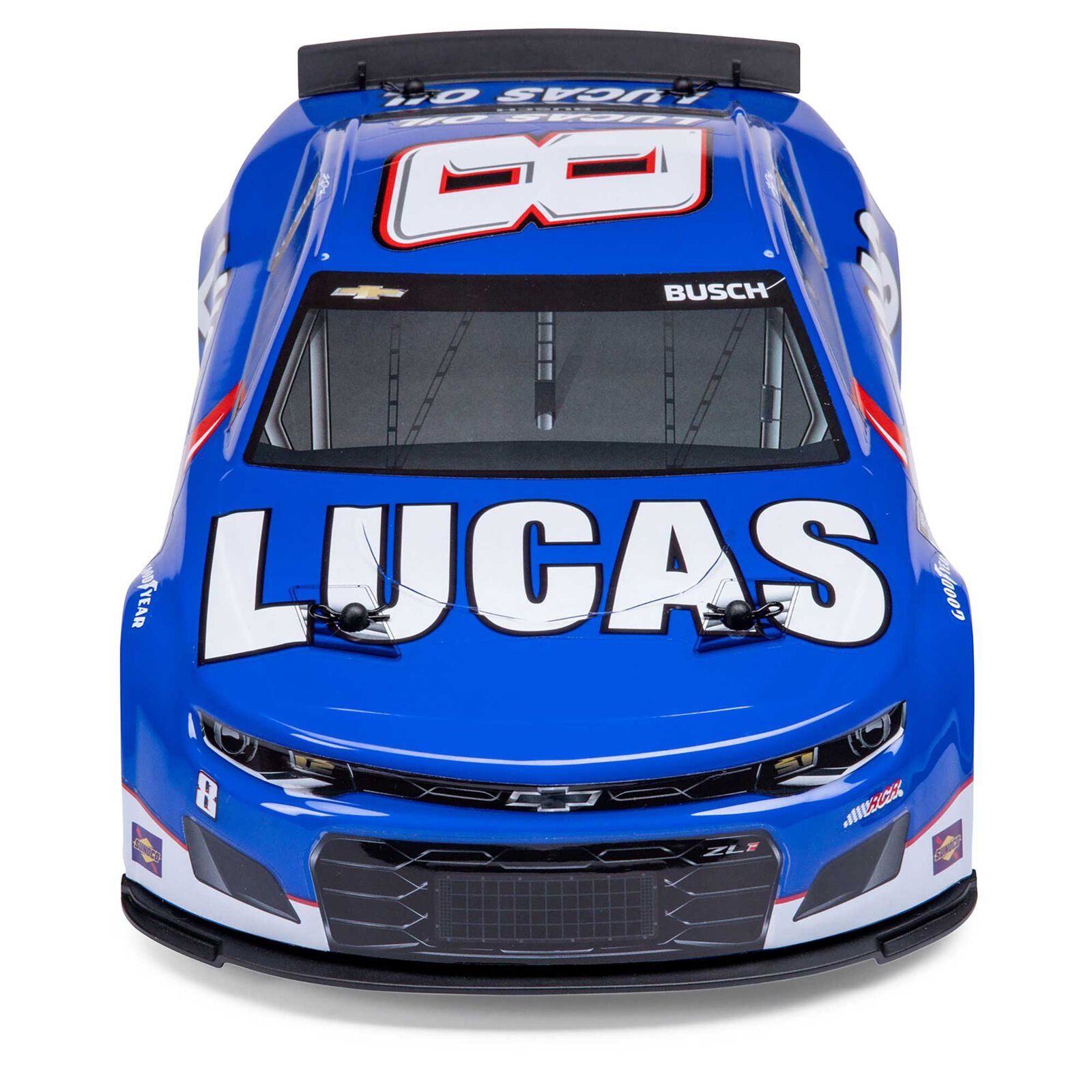 Team Losi - 1/12 NASCAR RC Racecar Kyle Busch No. 8 2024 Lucas Oil Chevrolet ZL1 Camaro 2S AWD RTR Brushed On-Road (Battery & Charger Included), Blue