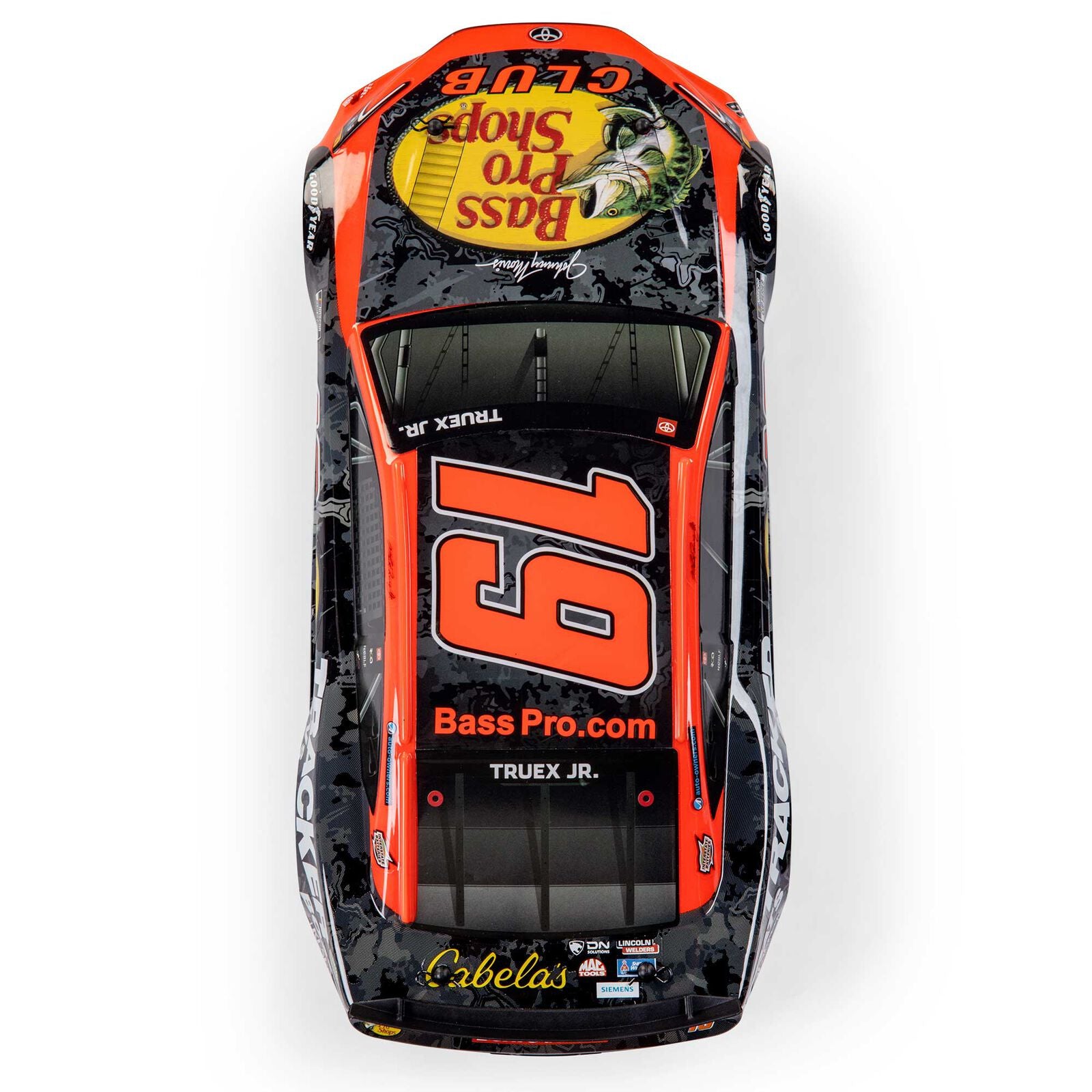 Team Losi - 1/12 NASCAR RC Racecar Martin Truex Jr. No. 19 2024 Bass Pro Toyota Camry 2S AWD RTR Brushed On-Road (Battery & Charger Included), Orange