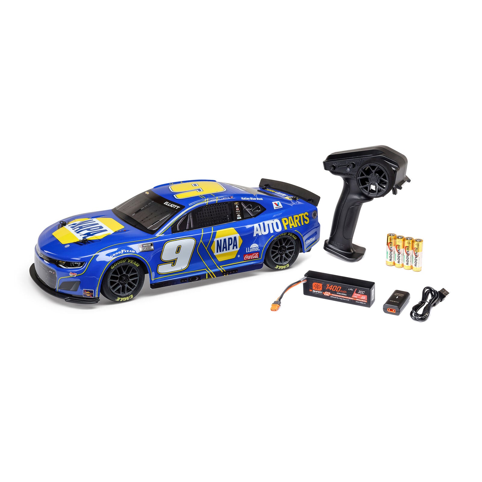 Team Losi - 1/12 Losi NASCAR 2025 Chase Elliott No. 9 NAPA (Battery & Charger Included)