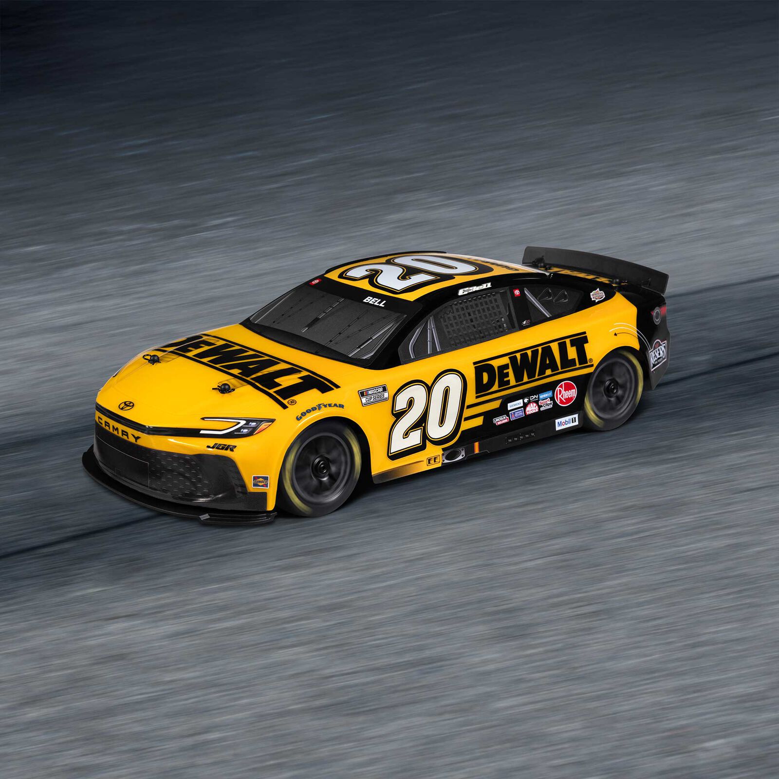 Team Losi - 1/12 Losi NASCAR 2025 Christopher Bell No. 20 DeWalt (Battery & Charger Included)