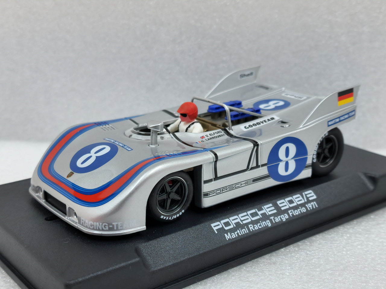 NSR - Porsche 908/3 - Martini #8 - Larrousse / Elford - '71 Targa Florio - Análogo, escala 1/32