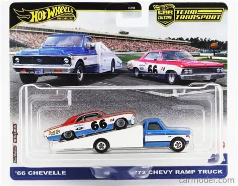 Mattel - HOT WHEELS - CHEVROLET - CHEVY RAMP TRUCK WITH CHEVELLE N 66 RACING 1966