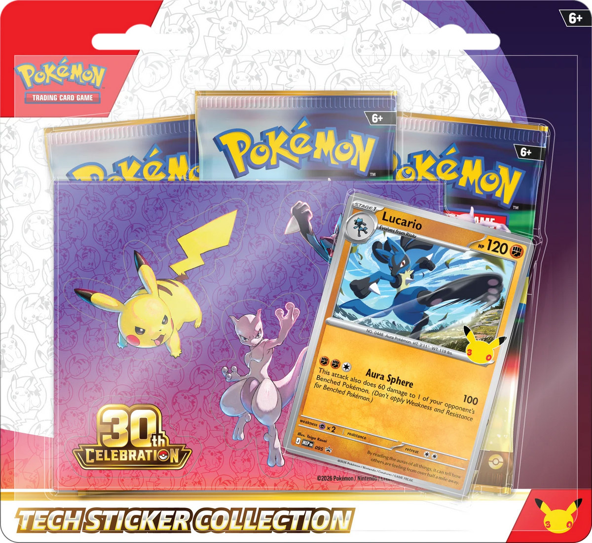 Pokemon TCG: 30th Celebration - Tech Sticker Collection (Lucario)