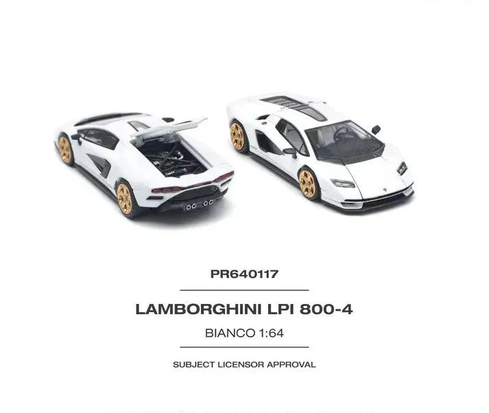POP RACE - 1:64 Lamborghini Countach LPI 800-4 Bianco Siderale
