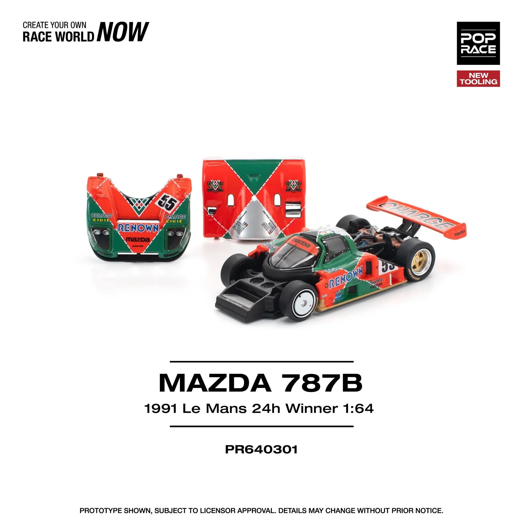 POP RACE - 1:64 MAZDA 787B 1991 LE MANS 24H WINNER