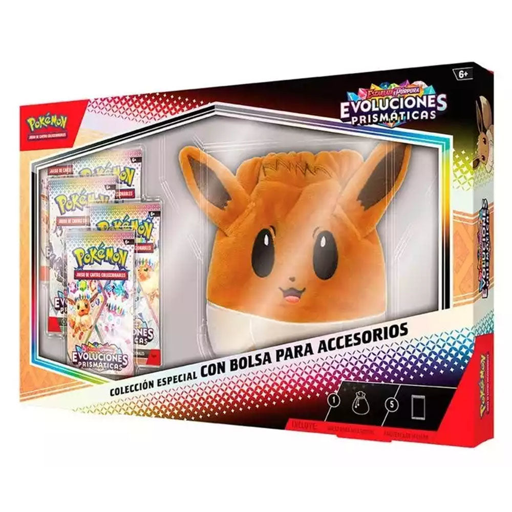 Pokemon TCG: Evoluciones Prismáticas: Colección especial con bolsa para accesorios - Español