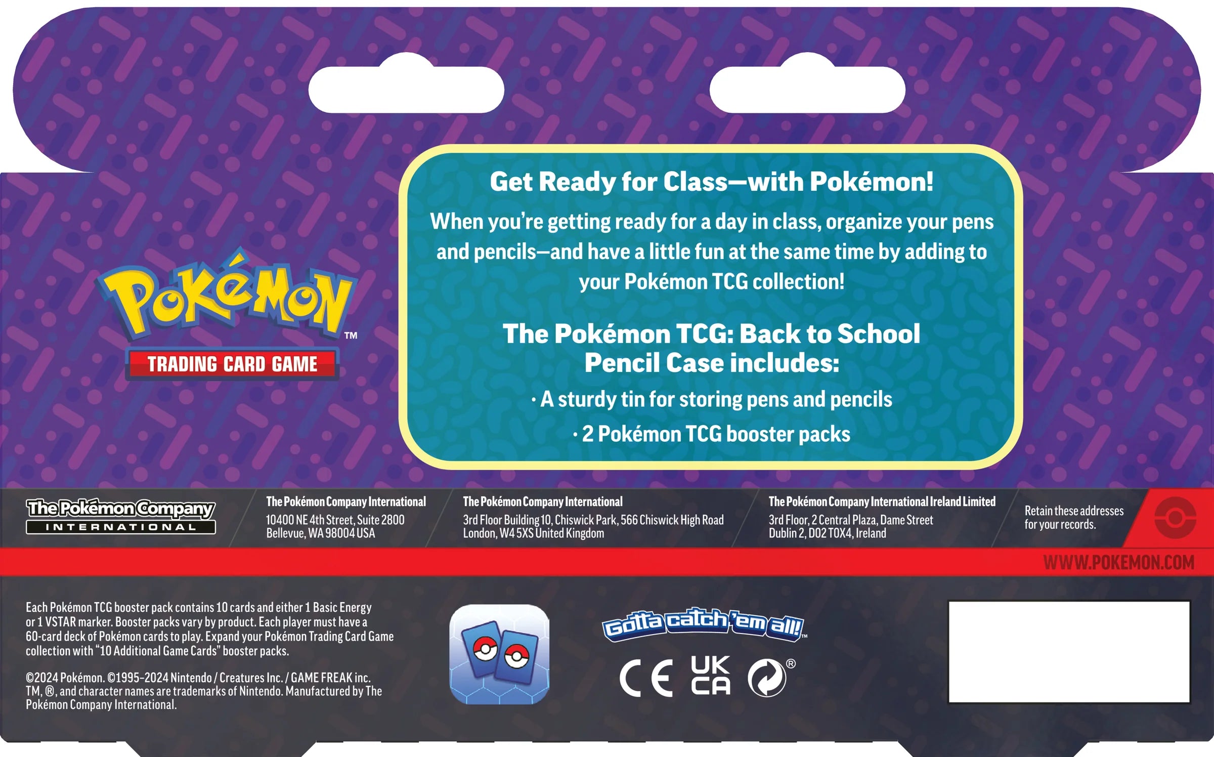 Pokemon TCG: Back to School - Pencil Case Lapicera Charizard 2024 (Ingles)