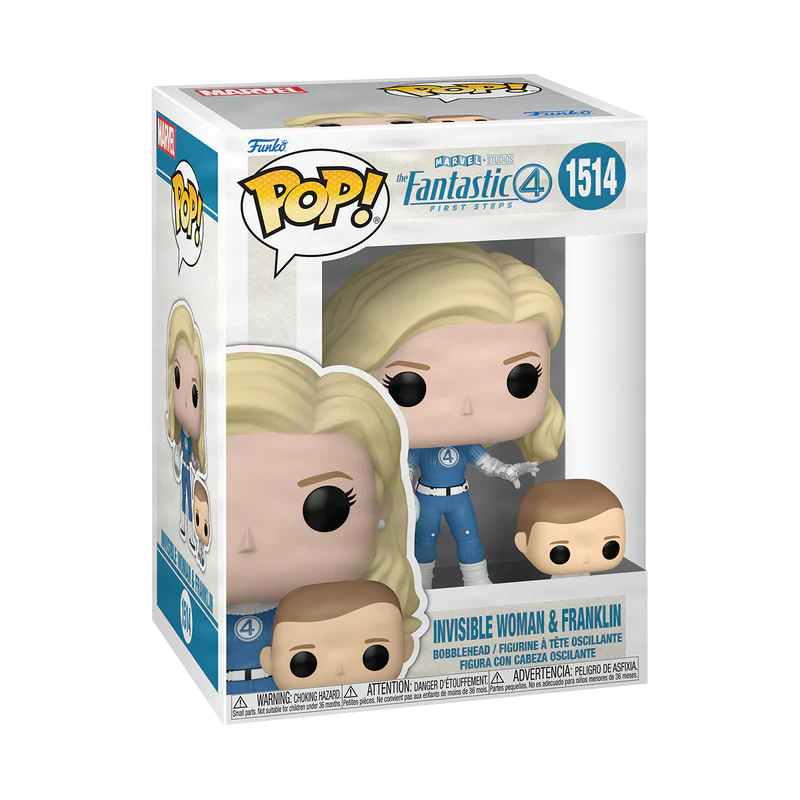 Funko Pop & Buddy: Los Cuatro Fantasticos - Mujer Invisible y Franklin, #1514