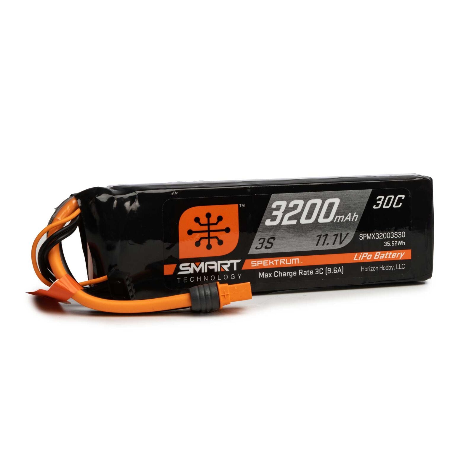 Spektrum RC - 11.1V 3200mAh 3S 30C Smart LiPo Battery: IC3