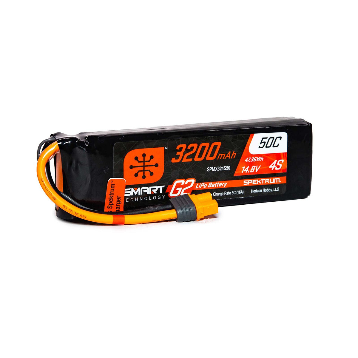 Spektrum RC - 14.8V 3200mAh 4S 50C Smart G2 LiPo Battery: IC3