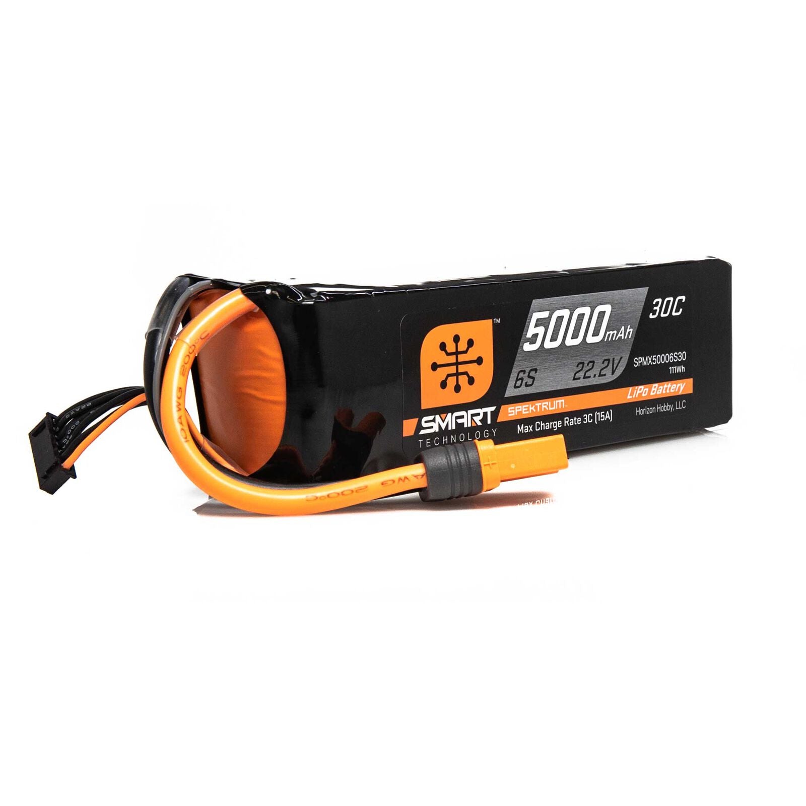 Spektrum RC - 22.2V 5000mAh 6S 30C Smart LiPo Battery: IC5