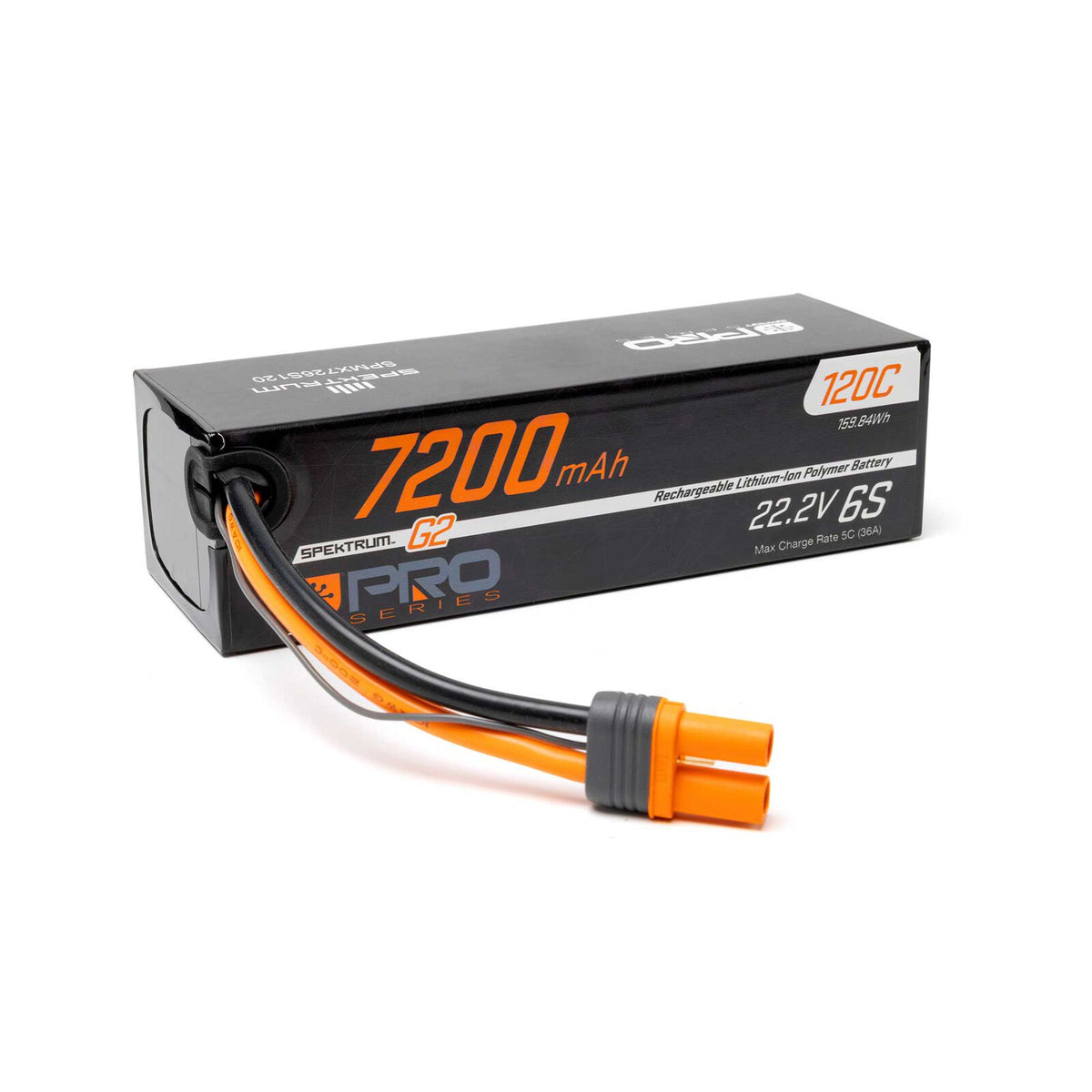 Spektrum RC - 22.2V 7200mAh 6S 120C Smart G2 LiPo: IC5