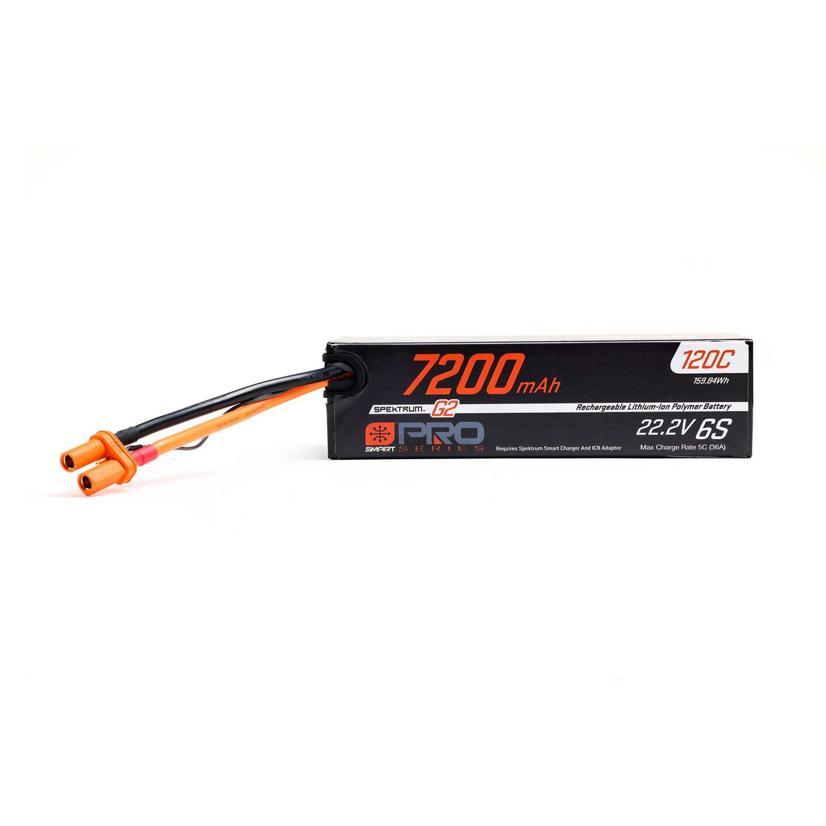 Spektrum RC - 22.2V 7200mAh 6S 120C Smart G2 LiPo: IC5