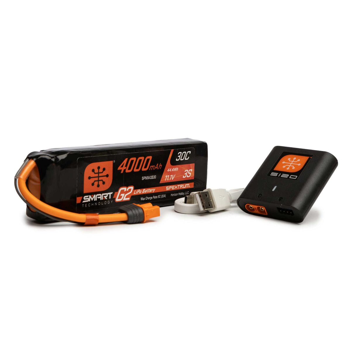 Spektrum RC - Smart Powerstage Air Bundle: 4000mAh 3S G2 LiPo Battery / S120 Charger