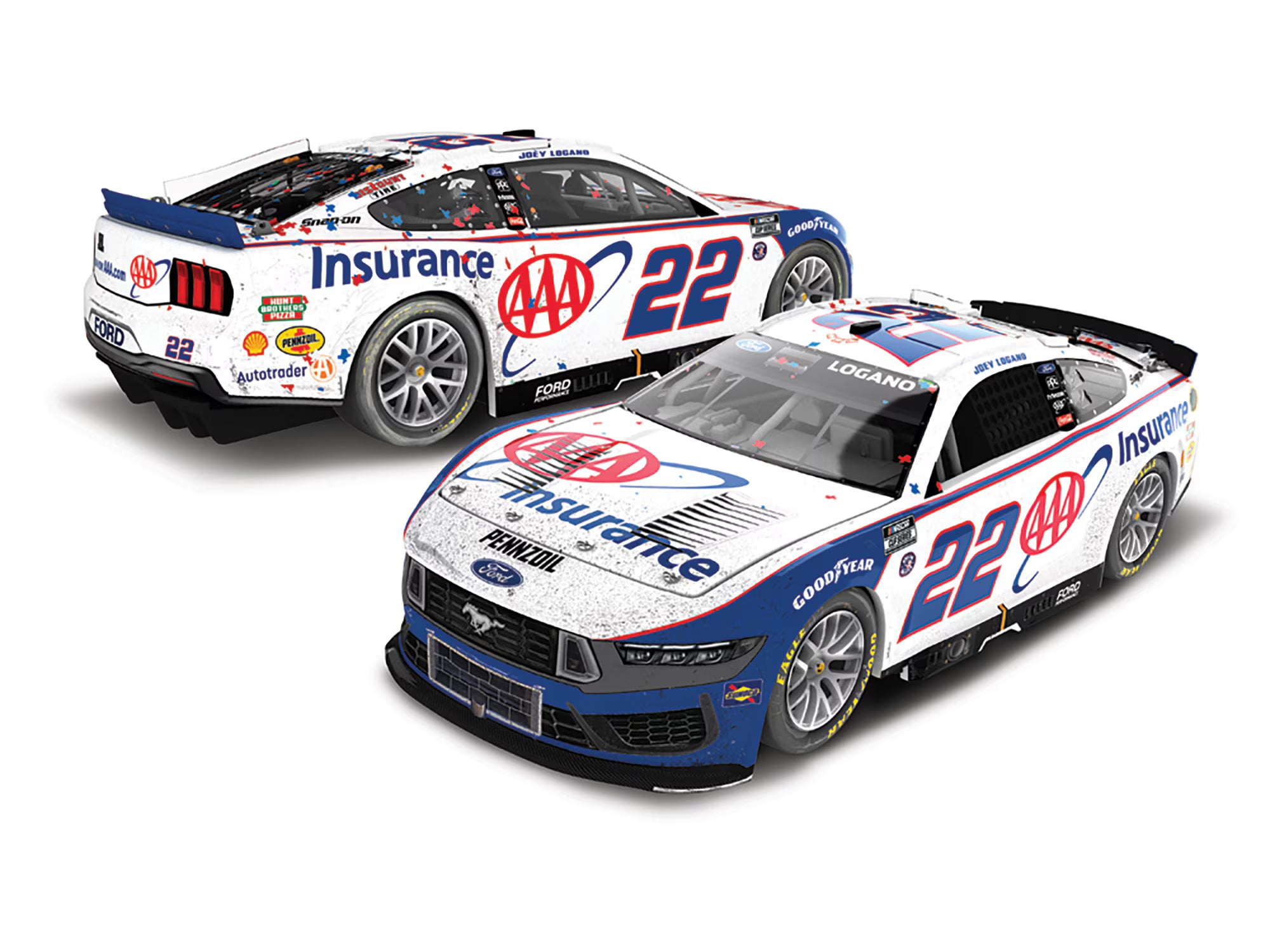 Lionel Racing - Joey Logano #22 AAA Insurance Texas Win 2025 Mustang, escala 1:64