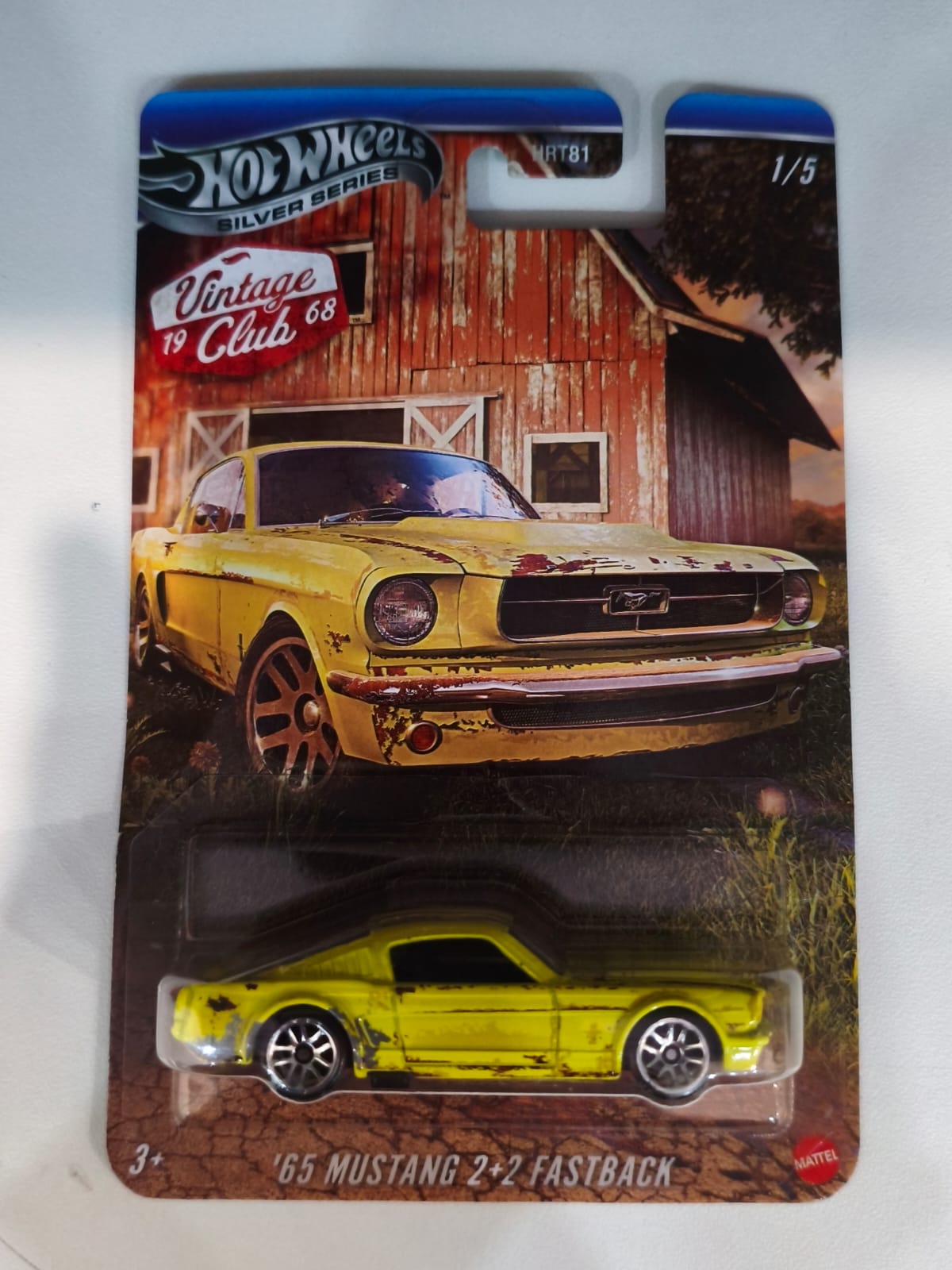 Mattel - Hot Wheels Mustang 2+2 Fastback amarillo, Silver Series 1/5