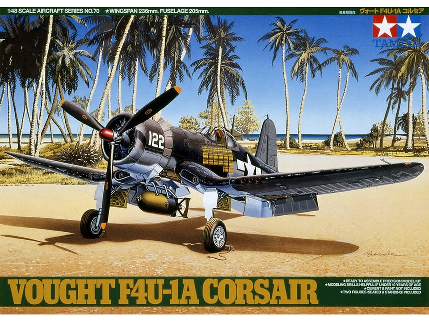 Tamiya - 1/48 Vought F4U-1A Corsair Plastic Model Airplane Kit