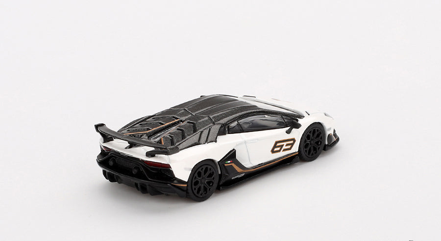 Mini GT - Lamborghini Aventador SVJ 63 Bianco Asopo 1/64