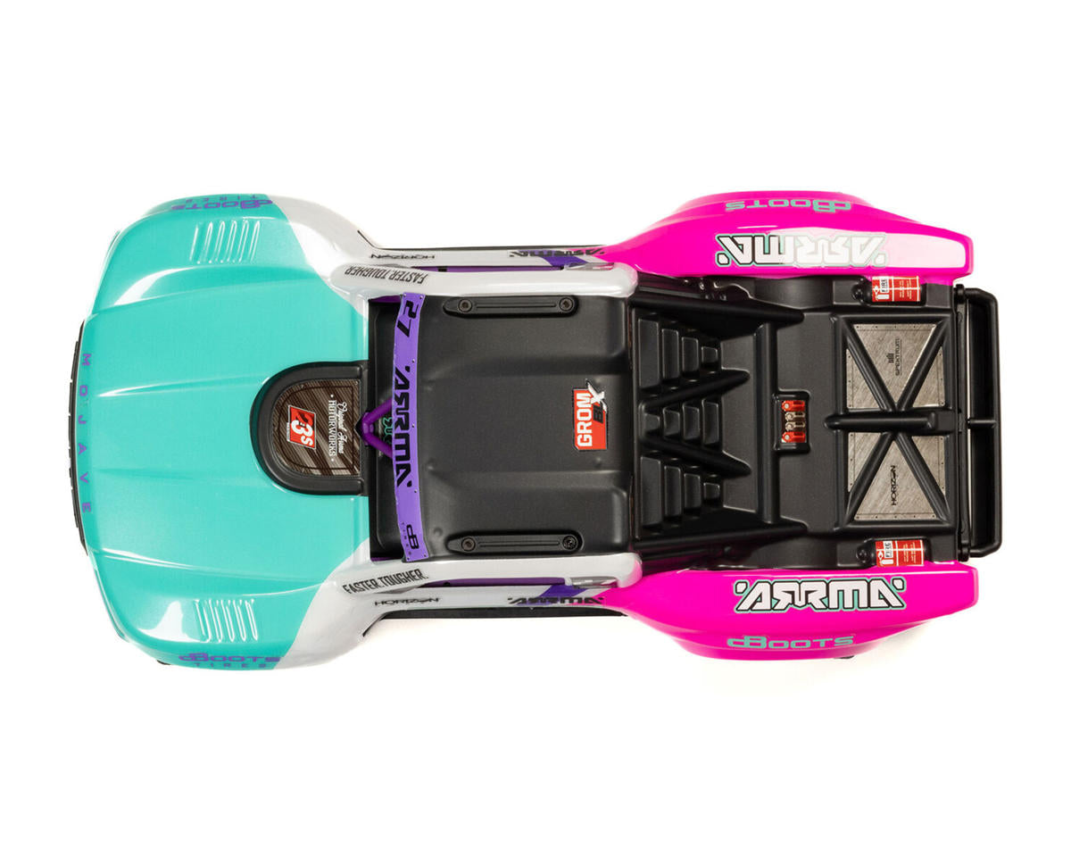 Arrma - 1/16 Mojave Grom 223S DSC 4X4 RTR Brushless Desert Truck, Teal/Pink (Battery & Charger Included)