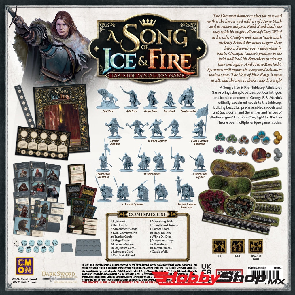 Asmodee - Got A Song Of Ice & Fire Stark Starter Set (Inglés) En Existencia