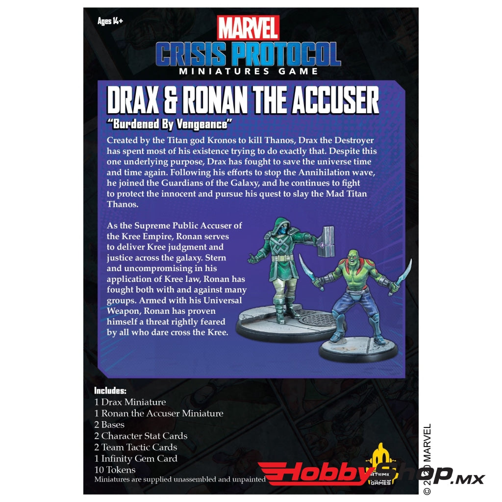 Asmodee - Marvel: Crisis Protocol Drax & Ronan The Accuser En Existencia