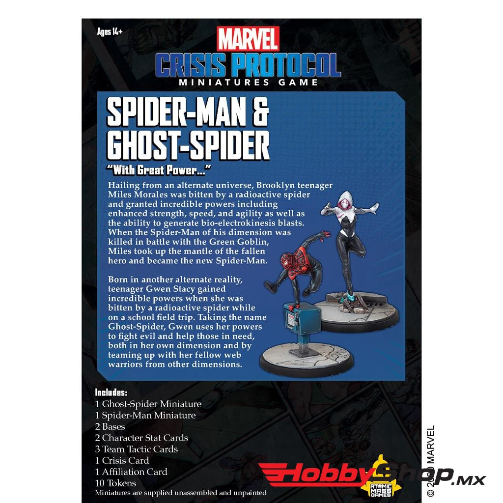 Asmodee - Marvel: Crisis Protocol Spider-Man & Ghost-Spider En Existencia