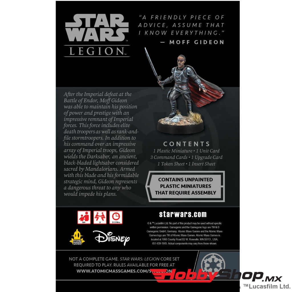 Asmodee - Star Wars: Legion Moff Gideon Commander Expansion En Existencia