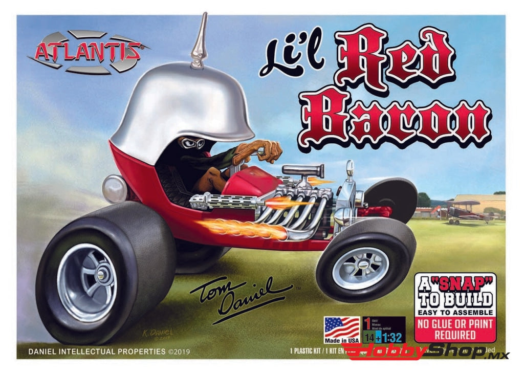 Atlantis Models - 1/32 Tom Daniel Snap Lil Red Baron Plastic Model Kit En Existencia