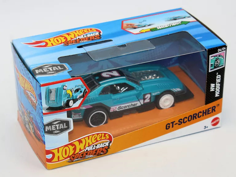 Mattel - Hot Wheels AUTKO HOT WHEELS PULL-BACK SPEEDERS GT-SCORCHER