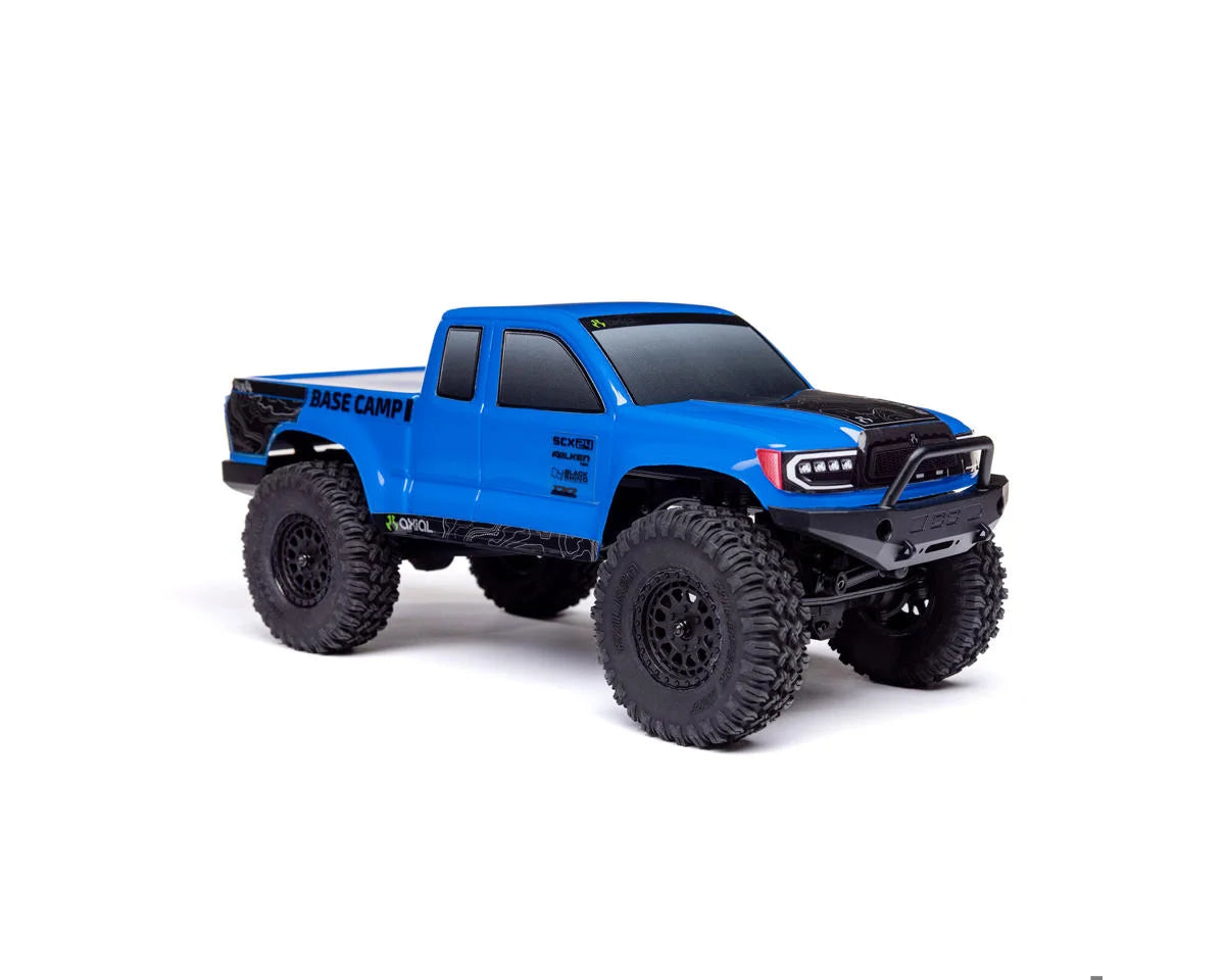Axial - 1/24 SCX24 Base Camp 4X4 RTR Brushed Rock Crawler (Battery & Charger Included), Blue