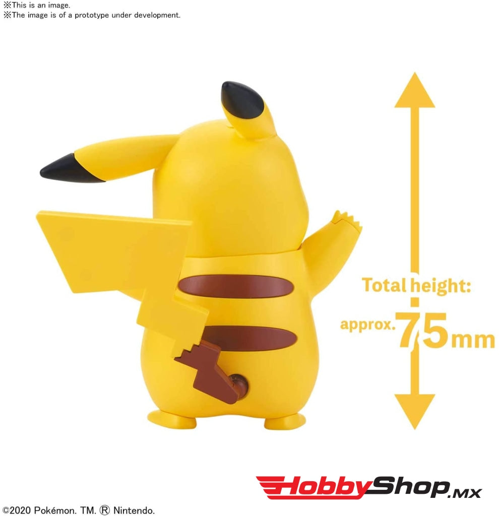 Bandai - Pokémon Model Kit Quick!! #01 Pikachu En Existencia