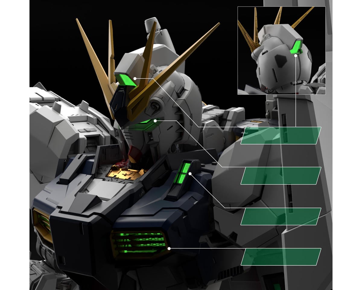 Bandai - 1/60 PG Unleashed LED Unit for Nu Gundam "Char's Counterattack" Plastic Model Kit