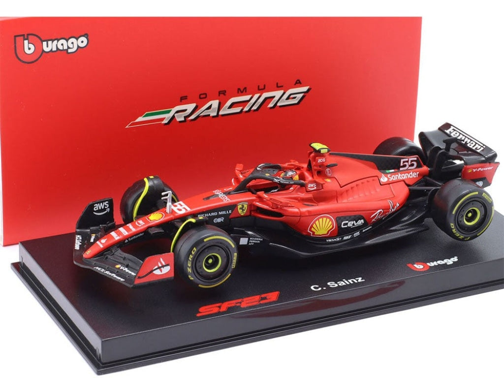 Bburago - Carlos Sainz Ferrari 2023 #55 Escala 1:43 En Existencia