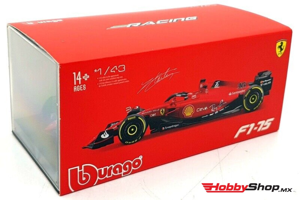 Bburago - Charles Leclerc Ferrari F1-F75 #16 Fórmula 1 2022 Escala 1:43 En Existencia