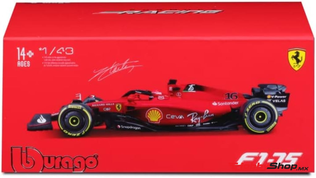 Bburago - Charles Leclerc Ferrari F1-F75 #16 Fórmula 1 2022 Escala 1:43 En Existencia