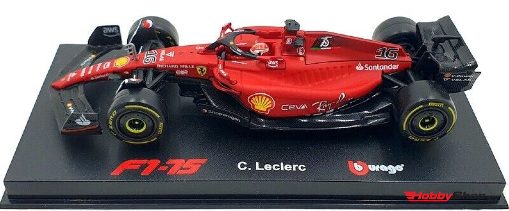 Bburago - Charles Leclerc Ferrari F1-F75 #16 Fórmula 1 2022 Escala 1:43 En Existencia