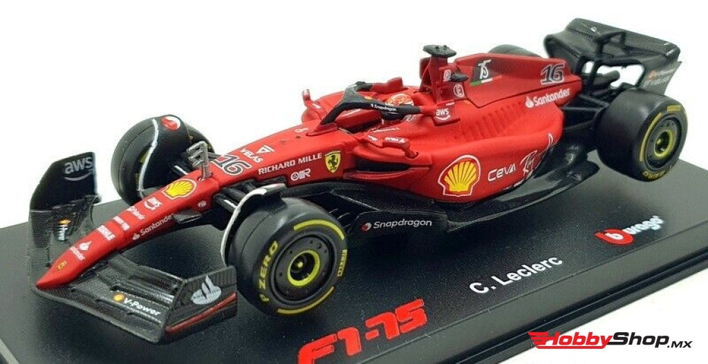 Bburago - Charles Leclerc Ferrari F1-F75 #16 Fórmula 1 2022 Escala 1:43 En Existencia
