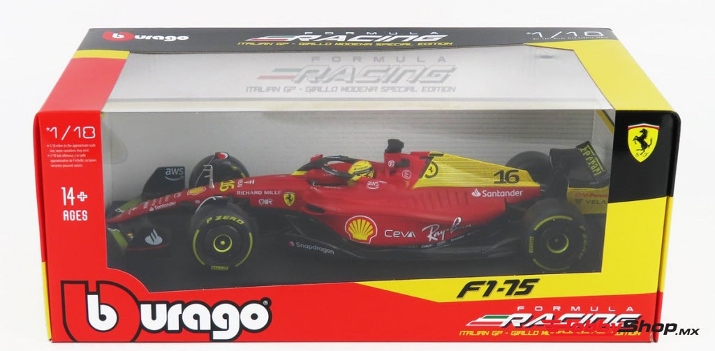 Bburago - Italian Gp Giallo Modena Special Edition #55 C. Leclerc Escala 1:18 En Existencia