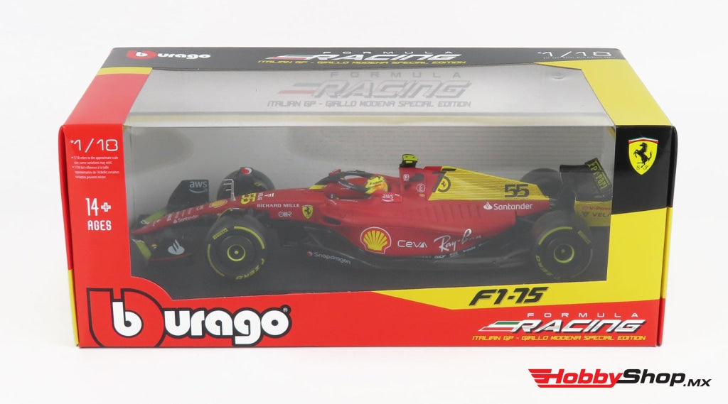 Bburago - Italian Gp Giallo Modena Special Edition #55 C. Sainz Escala 1:18 En Existencia