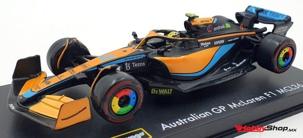 Bburago - Mclaren Racing Mcl36 #4 Australia Gp 2022 Lando Norris Escala 1:43 En Existencia