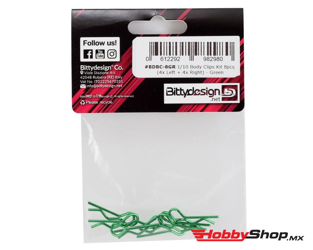 Bittydesign - 1/10 Body Clips (Green) En Existencia