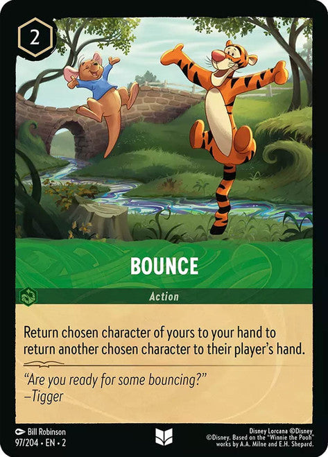 Carta Bounce,Set Rise of the Floodborn , Número de Tarjeta 97 , Color Emerald, Rarity Uncommon
