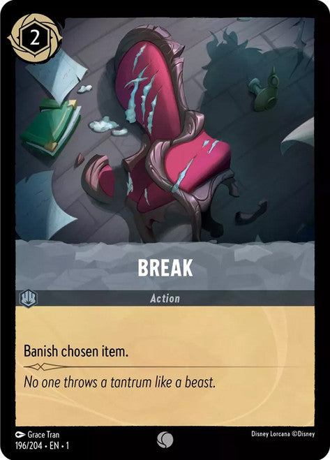 Carta Break,Set The First Chapter, Número de Tarjeta 196 , Color Steel, Rarity Common
