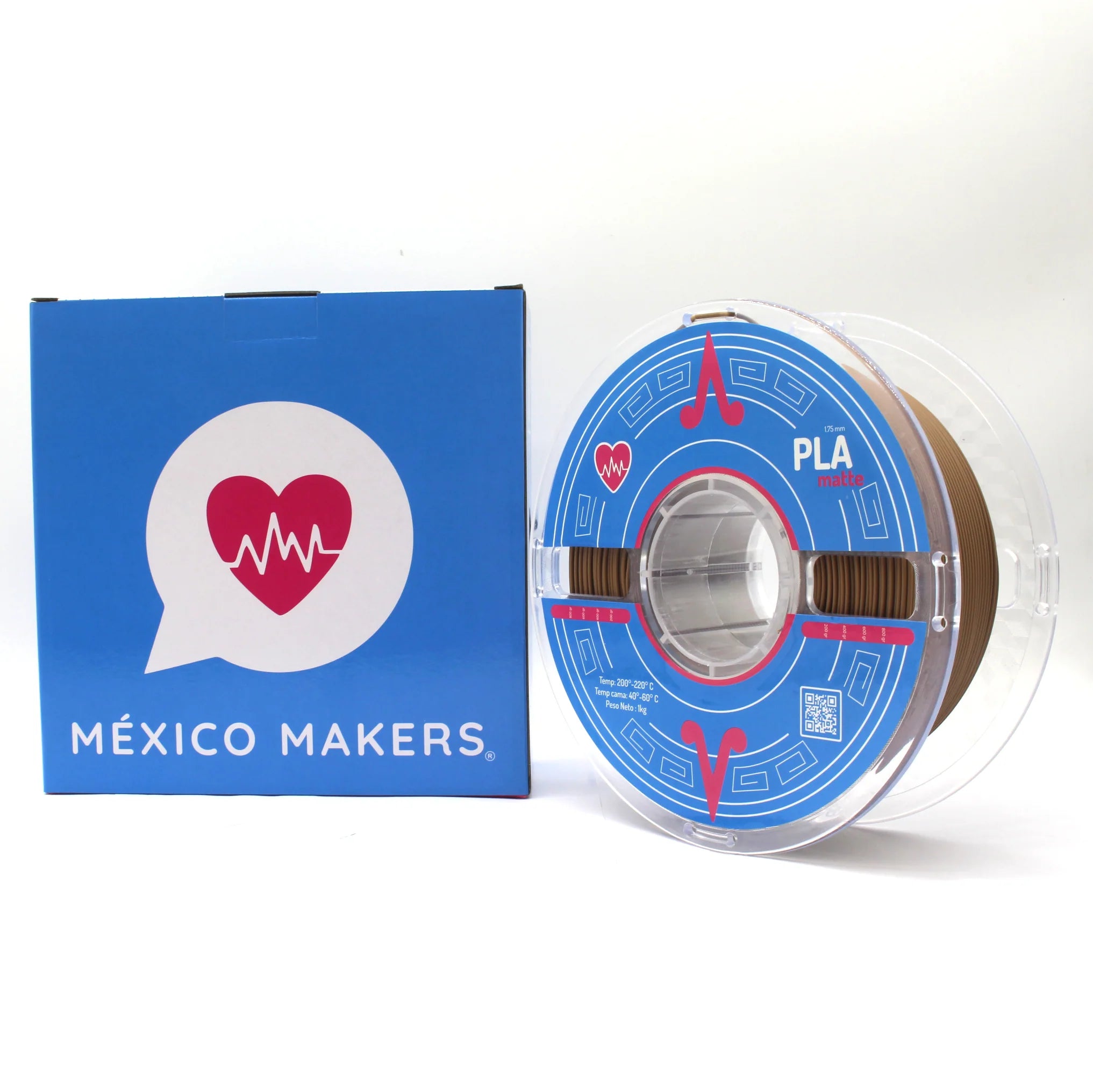 México Makers - Filamento PLA Matte Café Moka para Impresora 3D