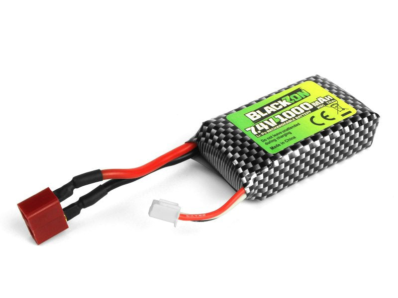 BlackZon - Turbo Slyder Battery Pack (LiPo 7.4V, 1000mAh), w/T-Plug