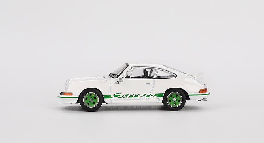 Mini GT - Porsche 911 Carrera RS 2.7 Grand Prix White with Green Livery 1/64